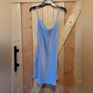 Urban Outfitters Satin Blue Mini Dress